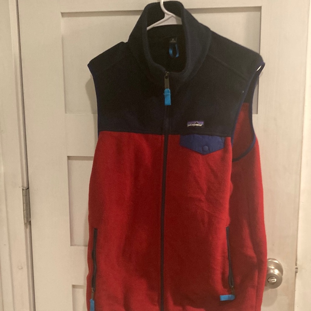 Red and blue Patagonia vest Medium